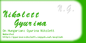 nikolett gyurina business card